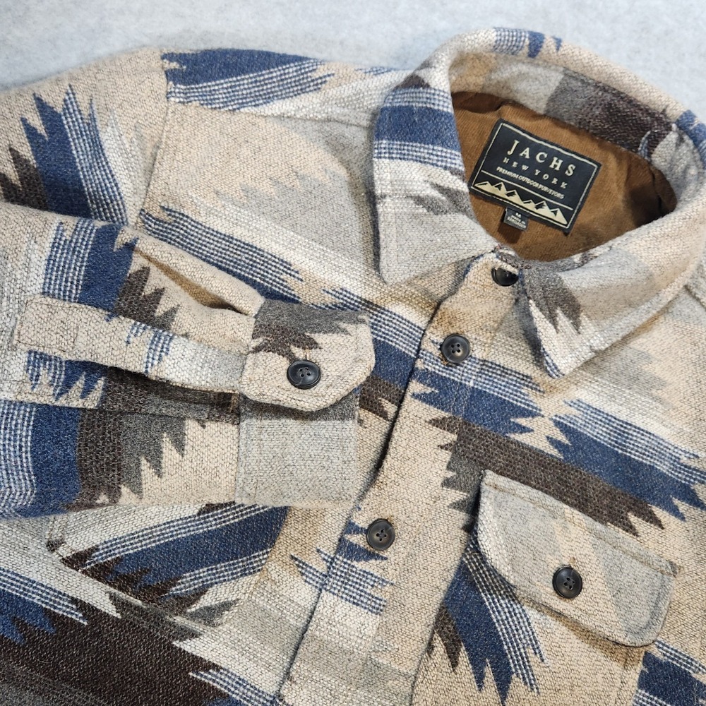 JACHS NEW YORK WOOL BLEND LINED AZTEC SOUTHWEST SHIRT JACKET Size Medium
